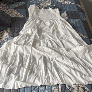 White Sleeveless Maxi Dress